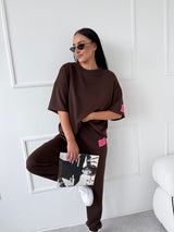 HNEDÉ OVERSIZE TRIČKO NARCIZA