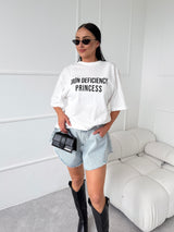 BIELE OVERSIZE TRIČKO PRINCESS