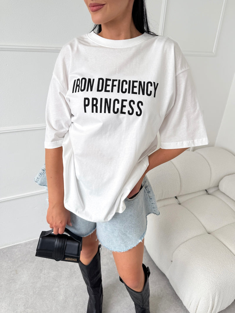 BIELE OVERSIZE TRIČKO PRINCESS