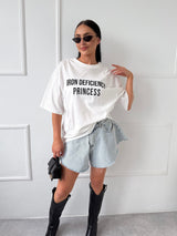 BIELE OVERSIZE TRIČKO PRINCESS