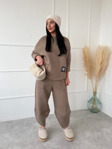 BÉŽOVÉ TEPLÁKOVÉ NOHAVICE MARSIA