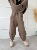 BÉŽOVÉ TEPLÁKOVÉ NOHAVICE MARSIA