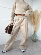 BÉŽOVÉ TEPLÁKOVÉ NOHAVICE ELSSI