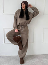 KHAKI TEPLÁKOVÉ NOHAVICE FELISS