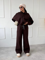 ČOKOLÁDOVÉ TEPLÁKOVÉ NOHAVICE ALEXIS